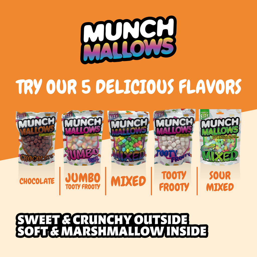 Munch Mallows - Marshmallow Candy - Unique Novelty Candy: Tooty Frooty ...