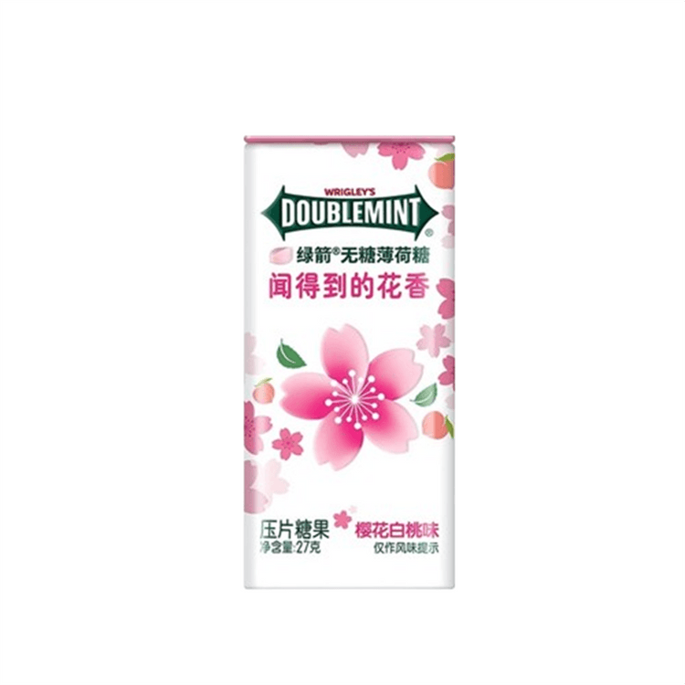 Wrigley Doublemint Cherry Blossom and White Peach.