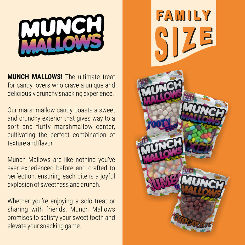 Munch Mallows - Marshmallow Candy - Unique Novelty Candy: Tooty Frooty ...