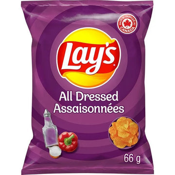Lays All Dressed  66g Bag Wholesale - Case of 27