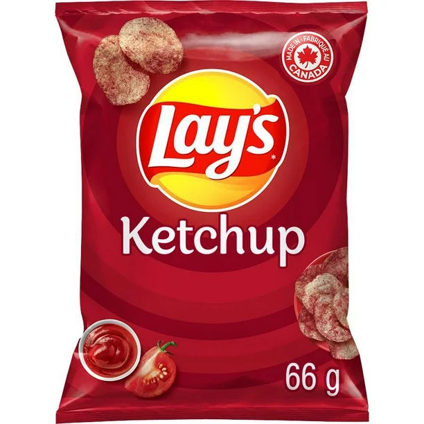 Lays Ketchup  66g Bag Wholesale - Case of 32