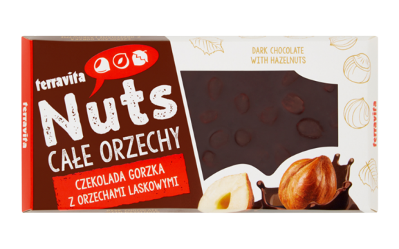 Terravita Nuts Dark Chocolate with Hazelnuts