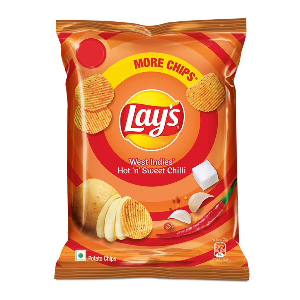 Lays West Indies Hot & Sweet chili 76g Bag Wholesale - Case of 24