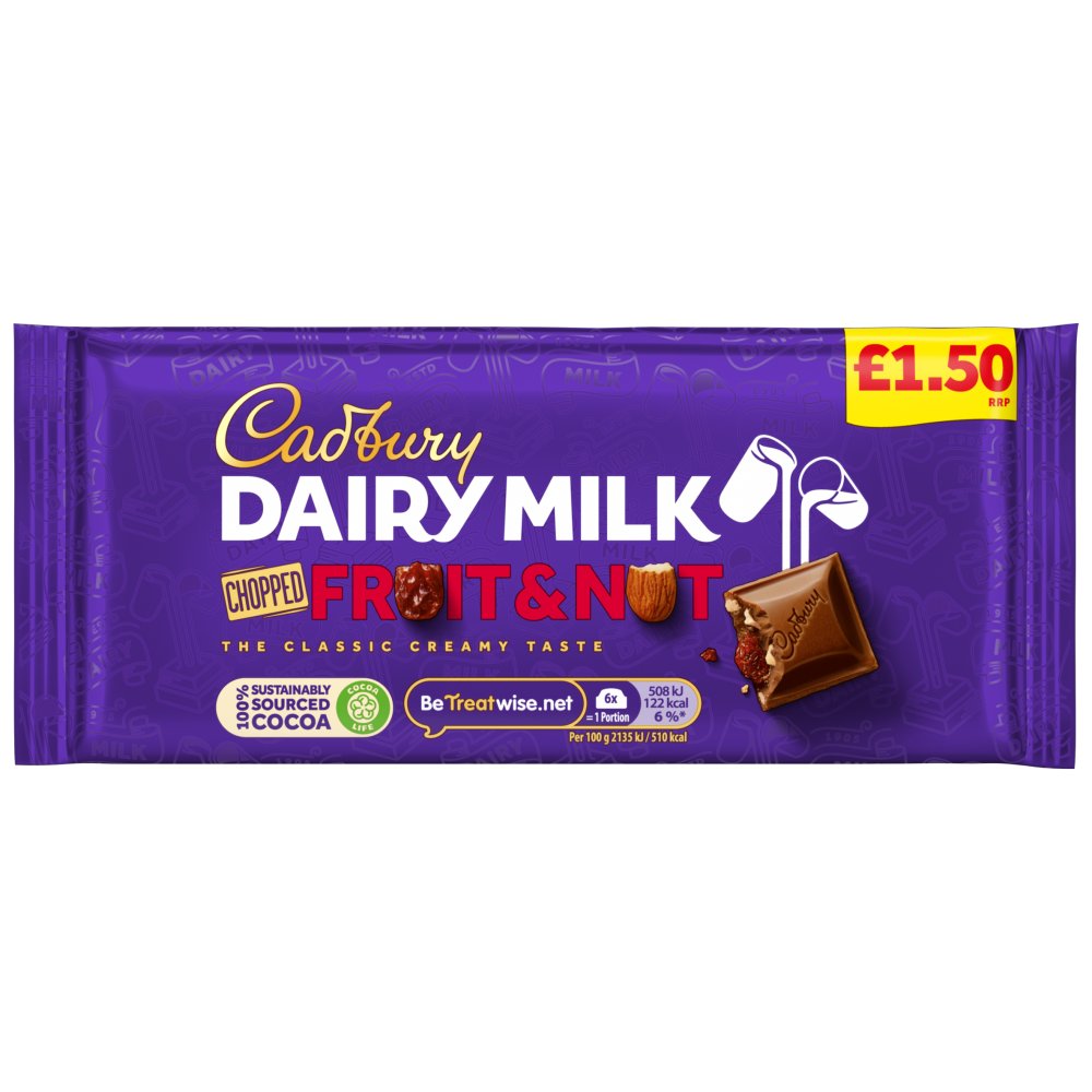 Cadbury Dairy Milk Chopped Fruit and Nut