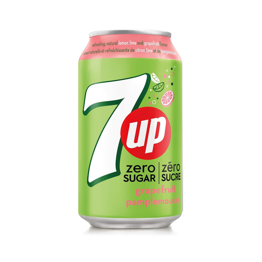 7up Zero Sugar grapefruit 355ml soda Cans Case of 12 CANADA