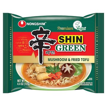 Nongshi Shin Green Mushroom & Fried Tofu Spicy Ramen