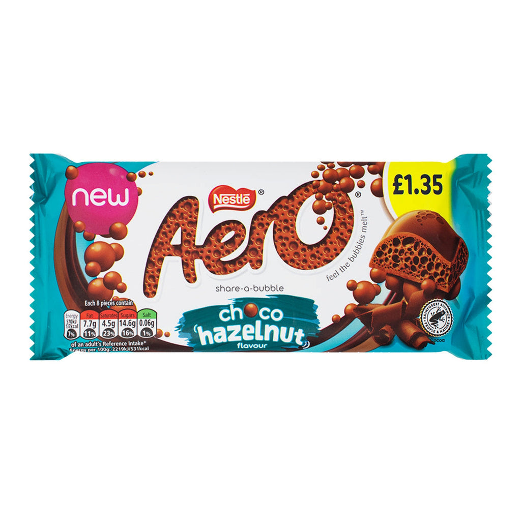Aero Hazelnut 90g box of 15 UNITED KINGDOM