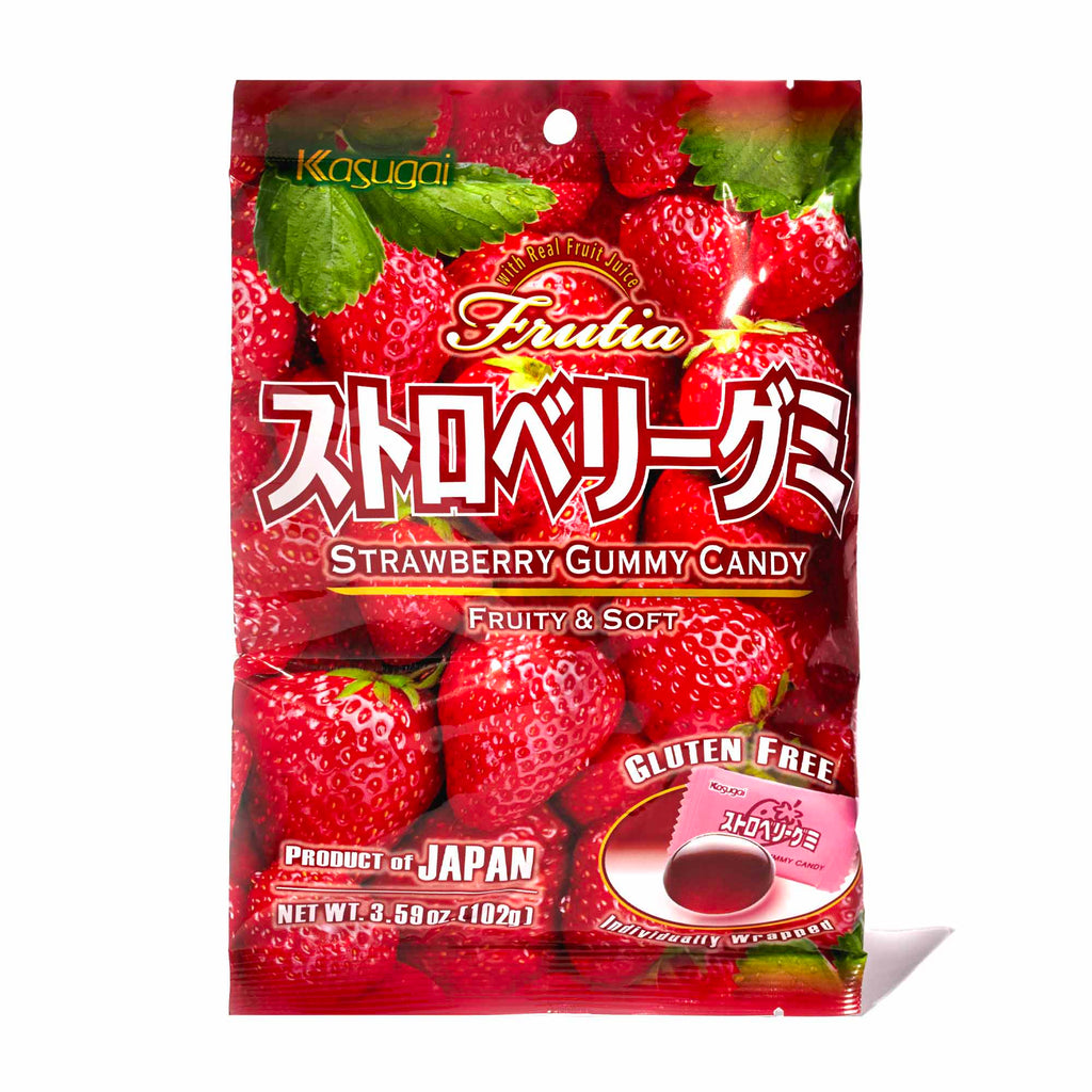 Kasugai Frutia Strawberry Gummy Candy - 107g