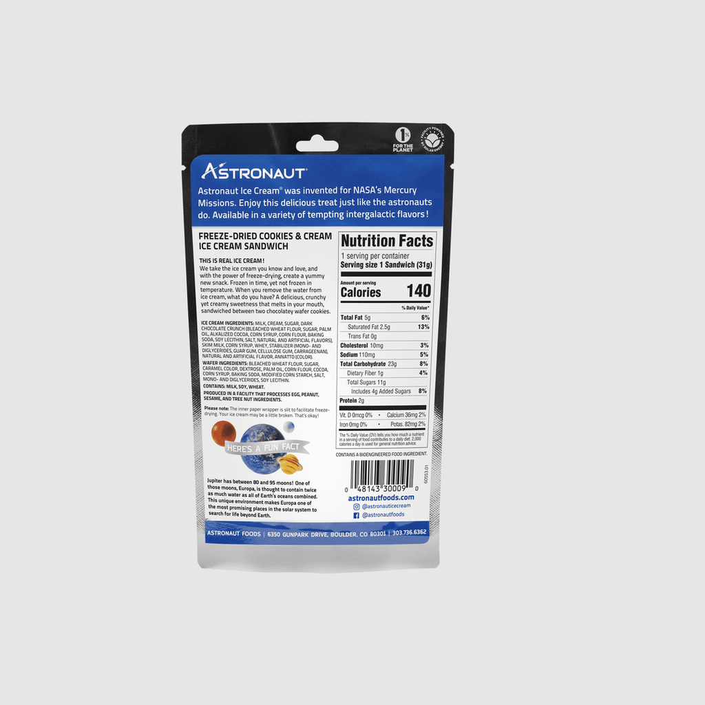 Astronaut Cookies & Cream Ice Cream Sandwich