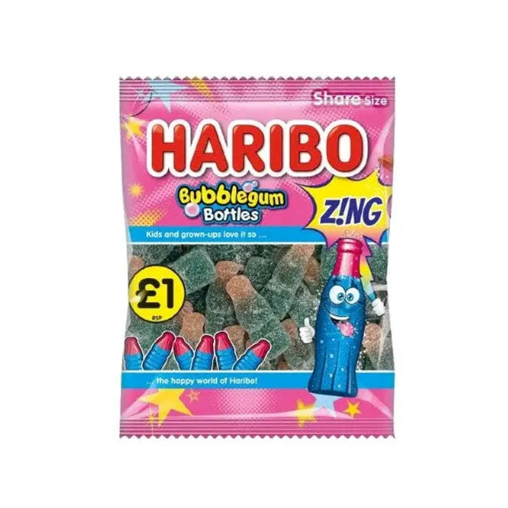 Haribo Bubble Gum bottles 160g - UK (Case of 12)