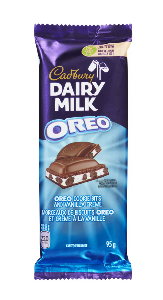 Cadbury Dairy Milk Oreo Vanilla Creme 95g Case of 12 - Canada