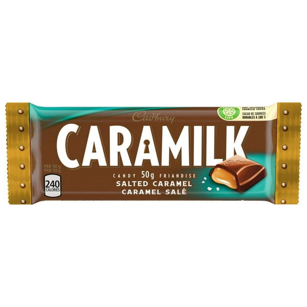 Cadbury Caramilk Salted Caramel Chocolate Bar 50g Box of 24 CANADA