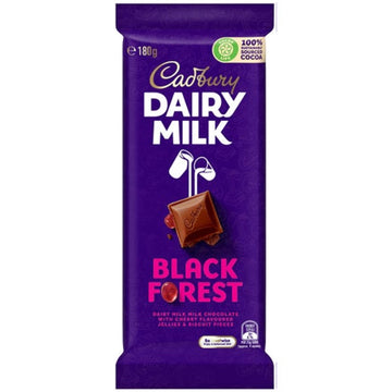 Cadbury Dairy Black Forest Tablet bar 180g Box of 15 AUSTRALIA