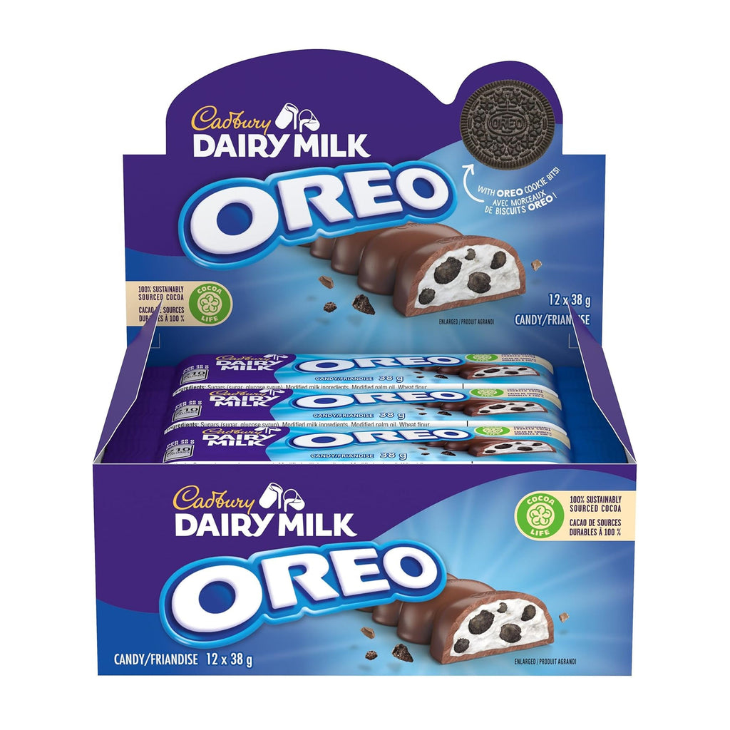 Cadbury Dairy Milk Oreo Chocolate bar Box of 12 CANADA