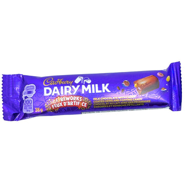 Cadbury Dairy Milk fireworks chocolate bar 38g Box of 24 CANADA