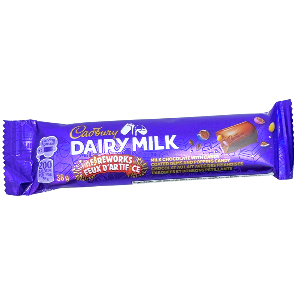 Cadbury Dairy Milk fireworks chocolate bar 38g Box of 24 CANADA