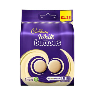 Cadbury White Buttons 85g UNITED KINGDOM (Case of 12)