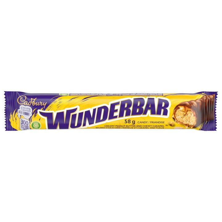Cadbury Wunderbar Chocolate bar 58g Box of 24 CANADA
