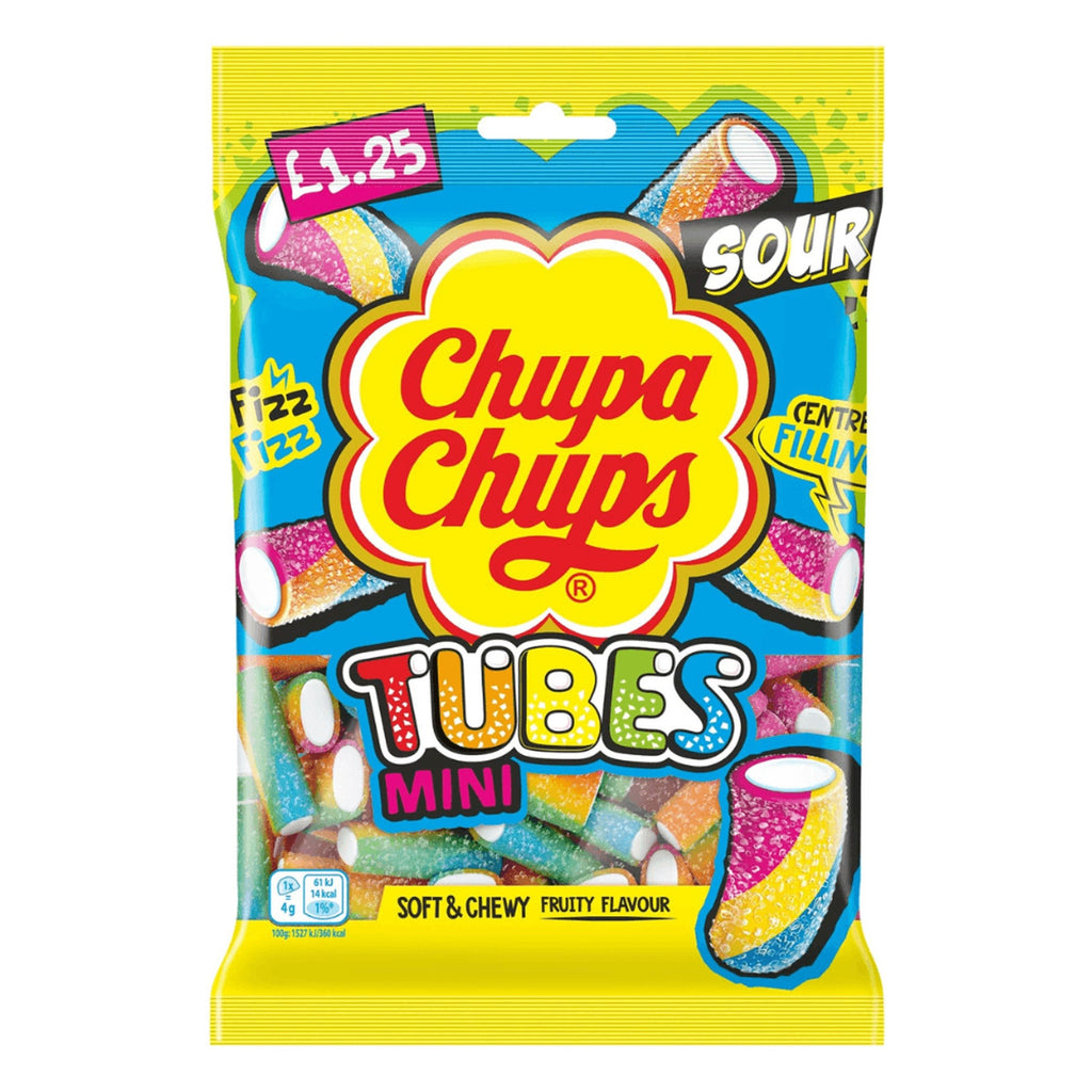 Chupa Chups Tubes mini candy 90g UNITED KINGDOM (Case of 12)