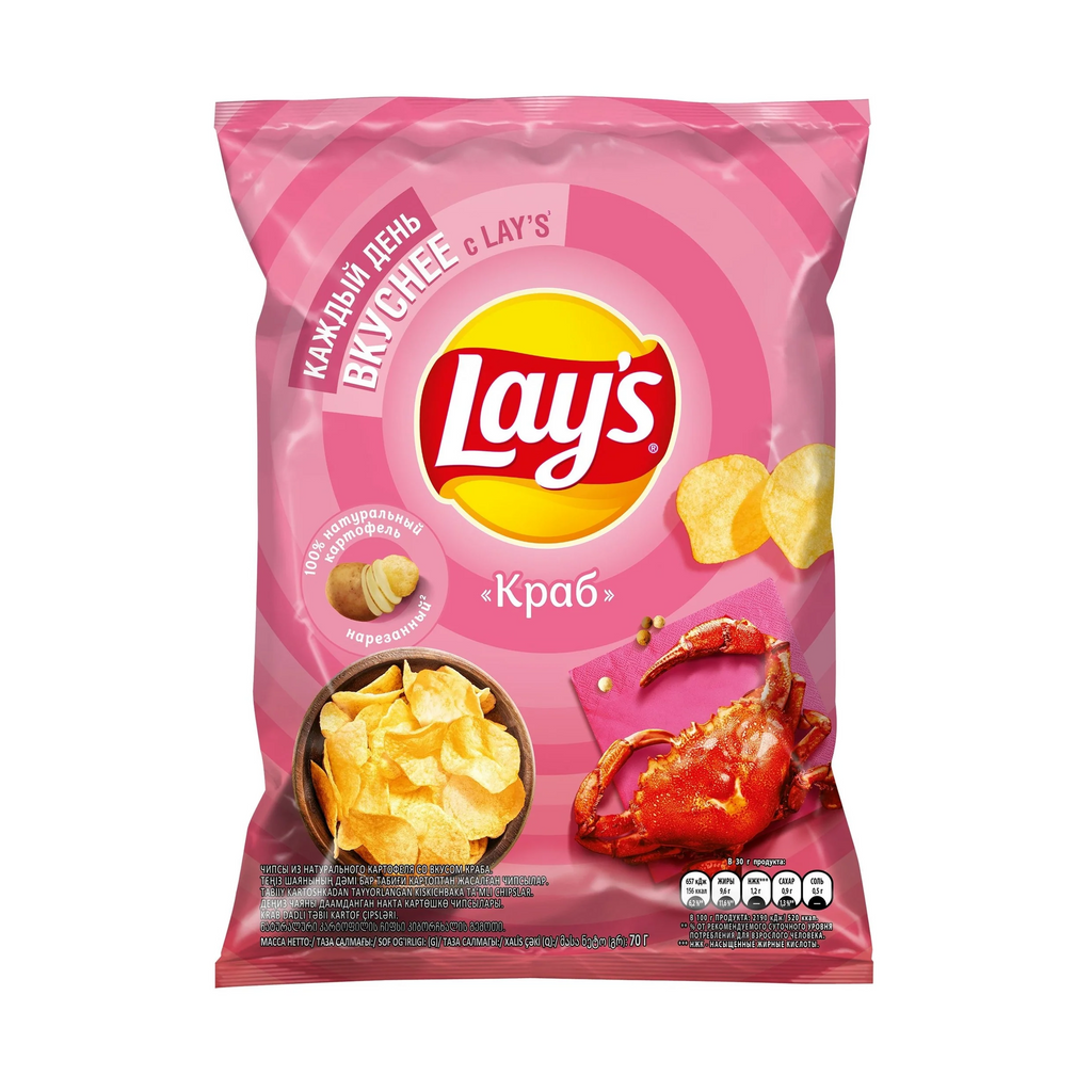 Lays Crab 70g - Russia (Case of 12)