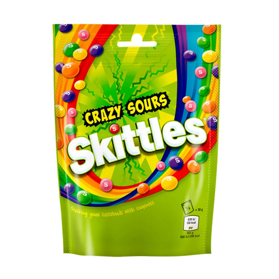 Skittles Crazy Sours 152g - UK (Case of 12)