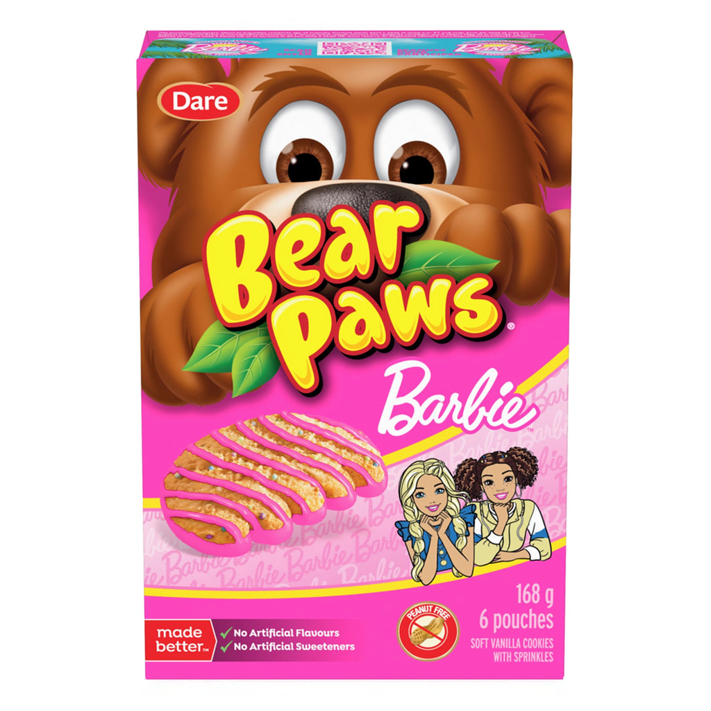 Dare Bear Paws Barbie Cookies 168g CANADA (Case of 12)