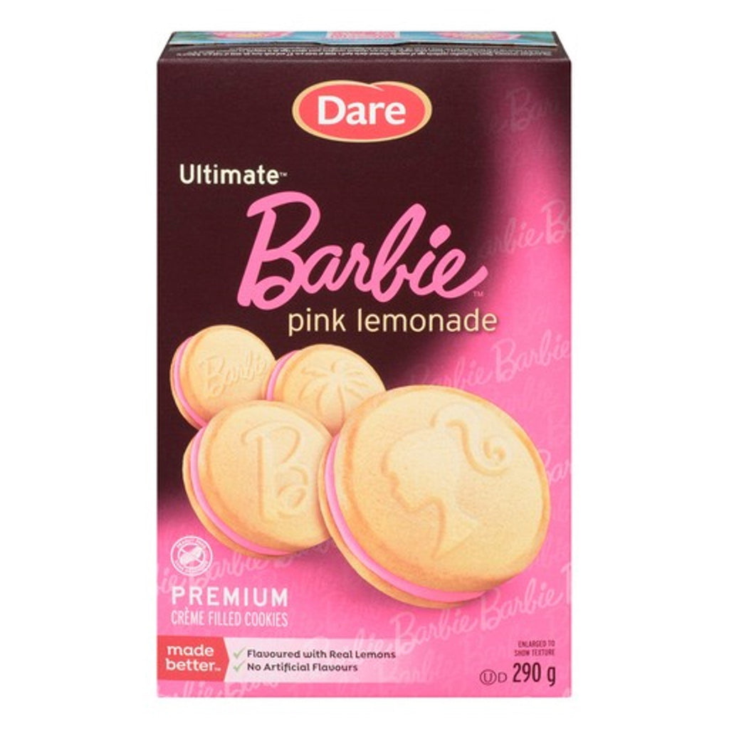Dare Ultimate Crème Filled Pink Lemonade Barbie Cookies 290g CANADA (Case of 12)