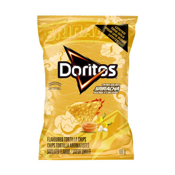 Doritos Tangy Golden Sriracha tortilla chips 69g CANADA (Case of 12)