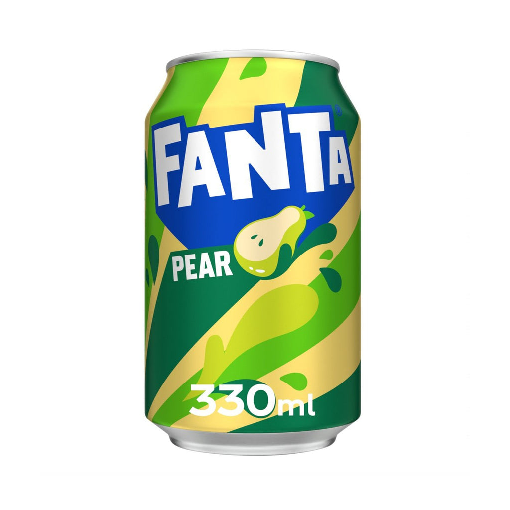 Fanta Pear 330ml soda cans case of 24 UNITED KINGDOM