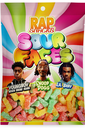 Rap Snacks Sour Faces Gummy Candy – Exotic Snack Guys