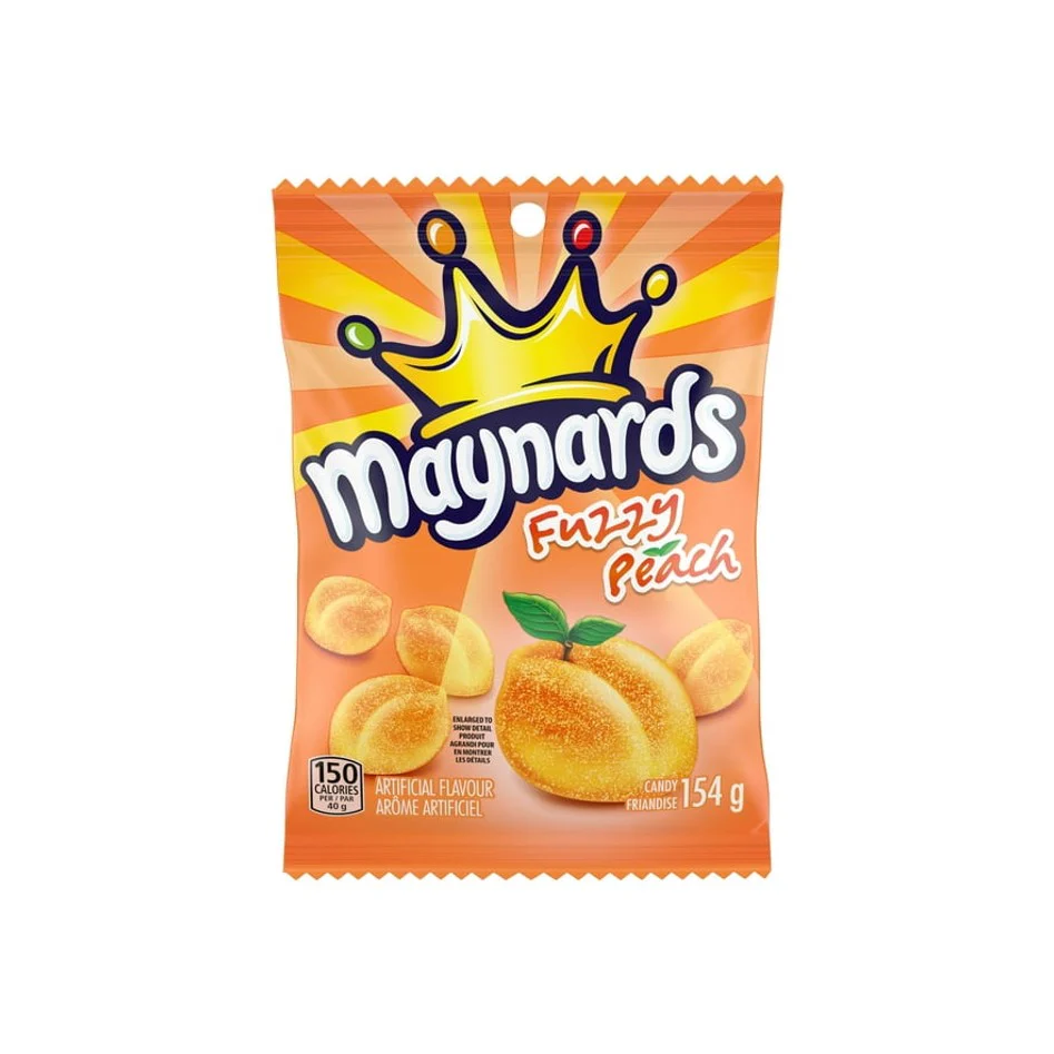 Maynards Fuzzy Peach 154g - Canada (Case of 12)