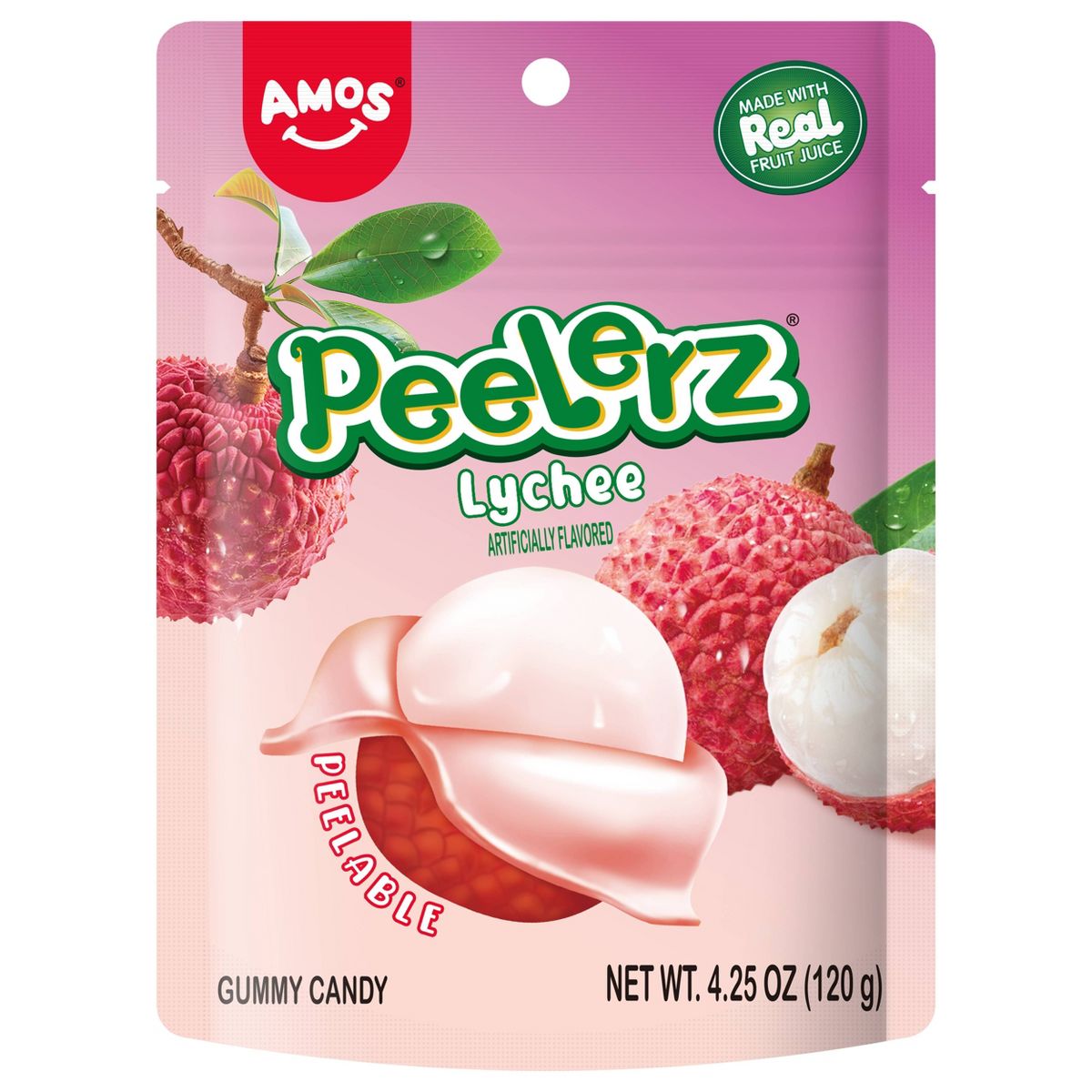 Amos Peelerz Lychee - 120g – Exotic Snack Guys
