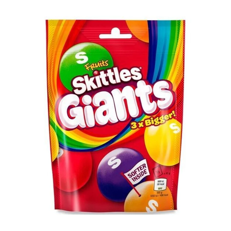 Skittles Giants 141g - UK (Case of 12)