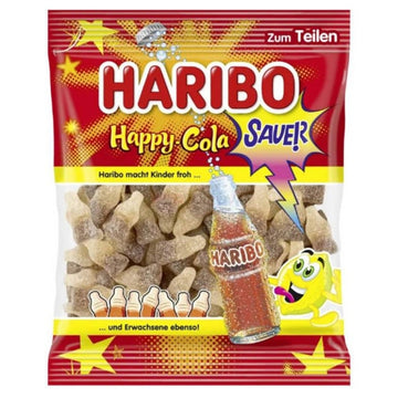 Haribo Happy Cola Sour Lemon 175g GERMANY (Case of 12)