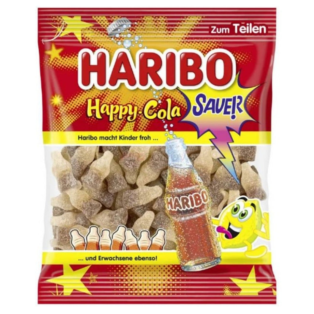 Haribo Happy Cola Sour Lemon 175g GERMANY (Case of 12)