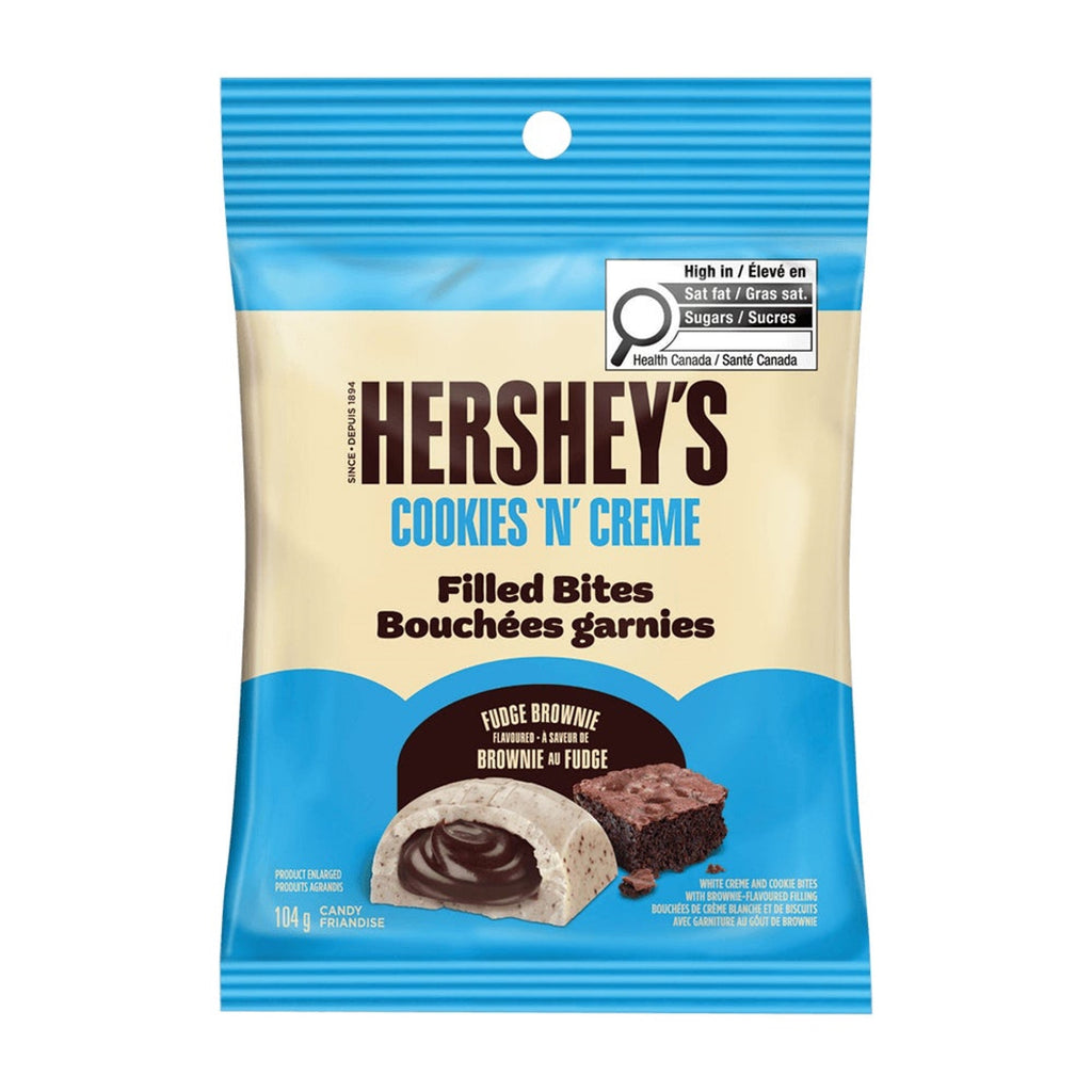 Hershey's Cookies 'N' Cream filled bites 104g CANADA (Case of 12)
