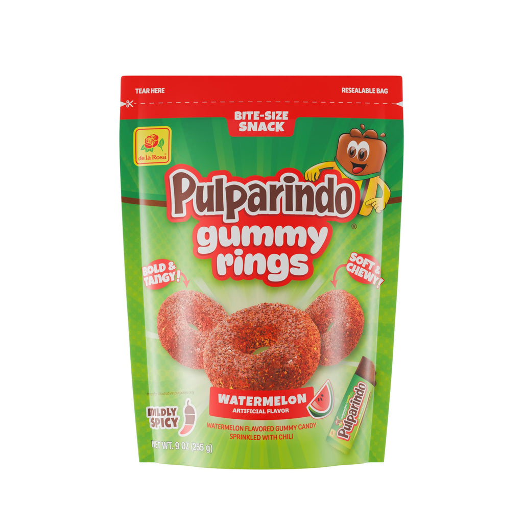 De La Rosa Pulparindo Gummy Rings Watermelon Chili – Exotic Snack Guys