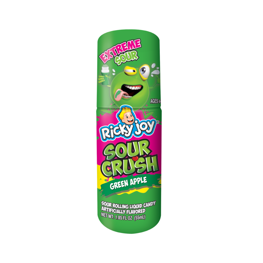 Ricky Joy Sour Crush Extreme Sour Rolling Liquid Candy Green Apple ...