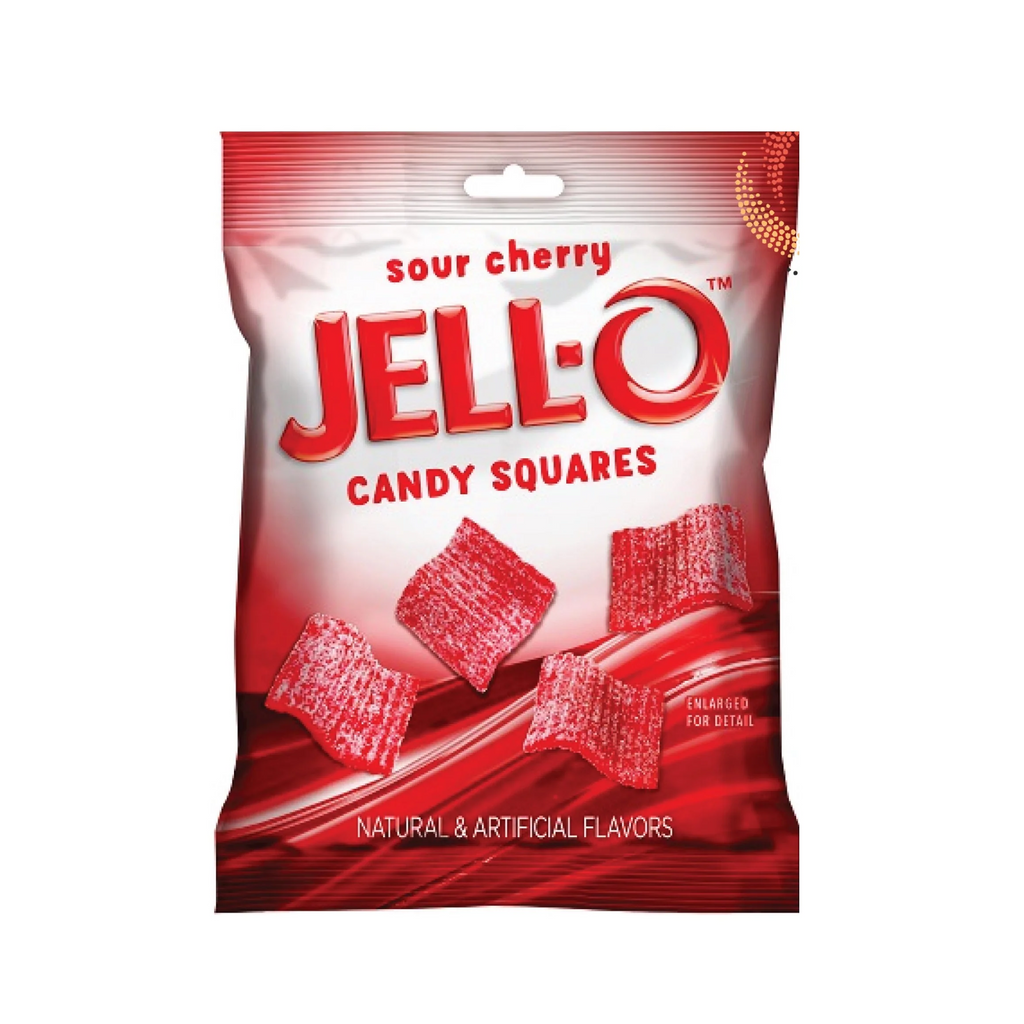 Jell-O Sour Cherry Candy 127g - Canada (Case of 12)