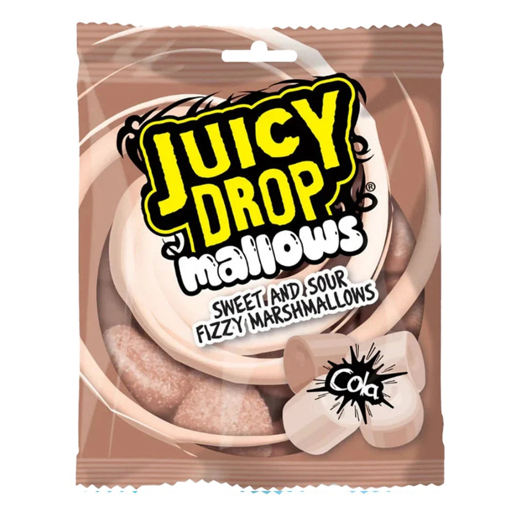 Juicy Drop mallows sweet and sour fizzy marshmallows Cola 100g UNITED KINGDOM (Case of 12)