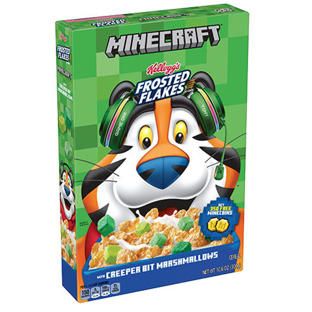 Kelloggs Frosted Flakes Minecraft cereal 340g CANADA (Case of 12)