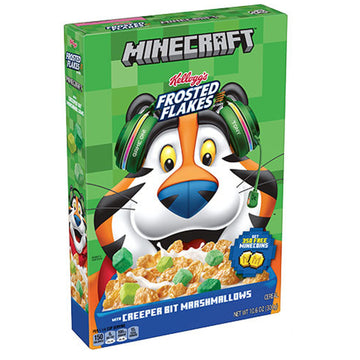 Kelloggs Frosted Flakes Minecraft cereal 340g CANADA (Case of 12)
