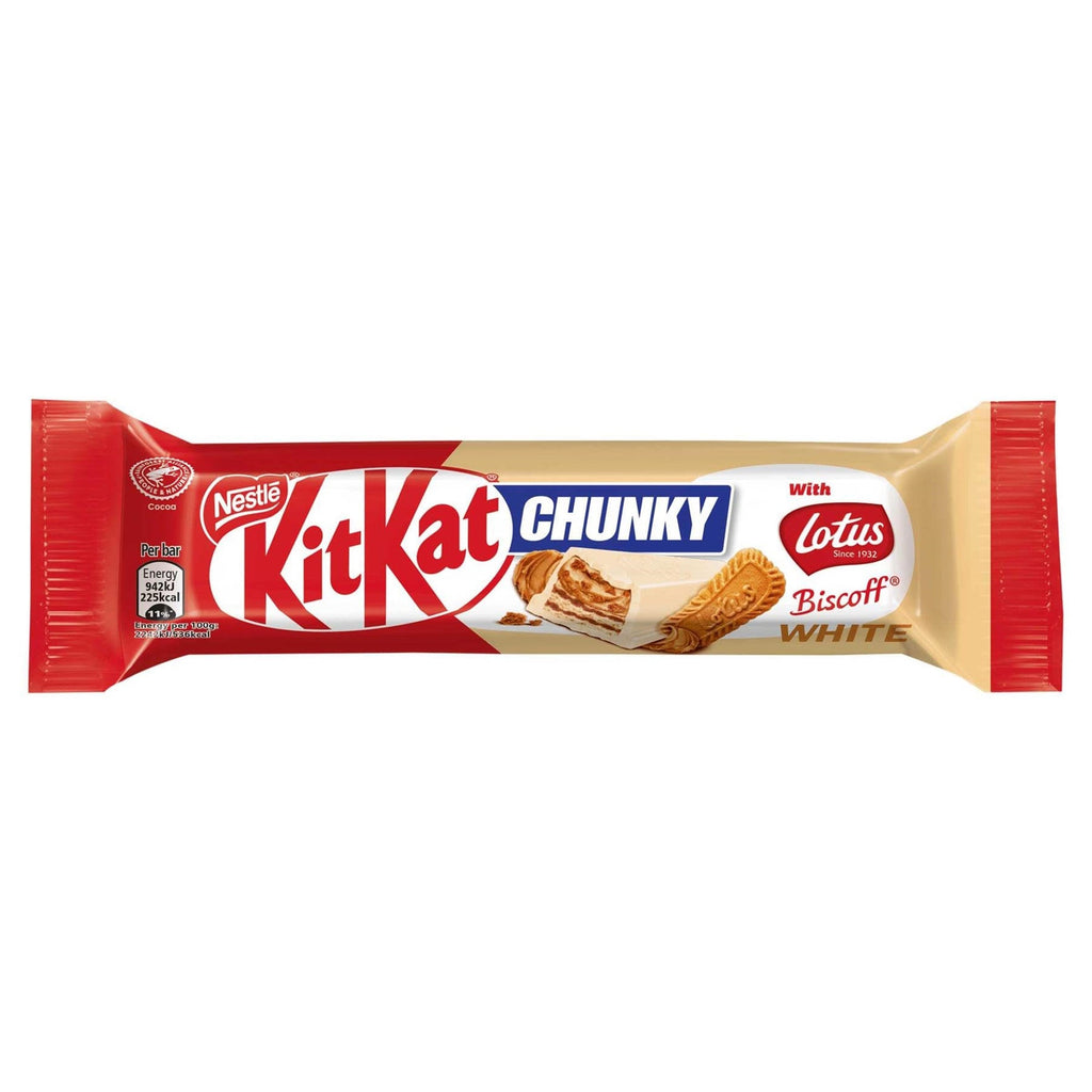 Kit Kat Chunky Biscoff White chocolate bar 42g Box of 24 UNITED KINGDOM