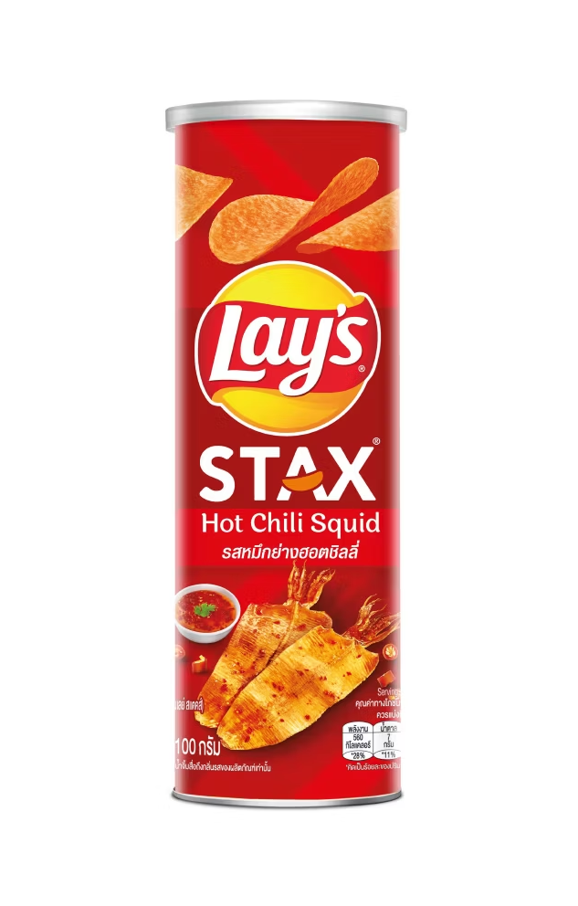 Lay’s Stax Hot Chili Squid 100g - Vietnam (Case of 12)
