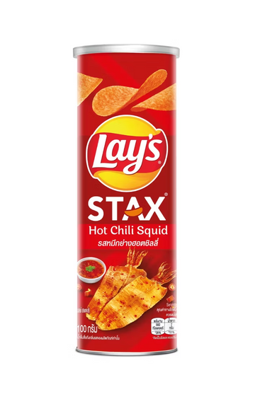 Lay’s Stax Hot Chili Squid 100g - Vietnam (Case of 12)