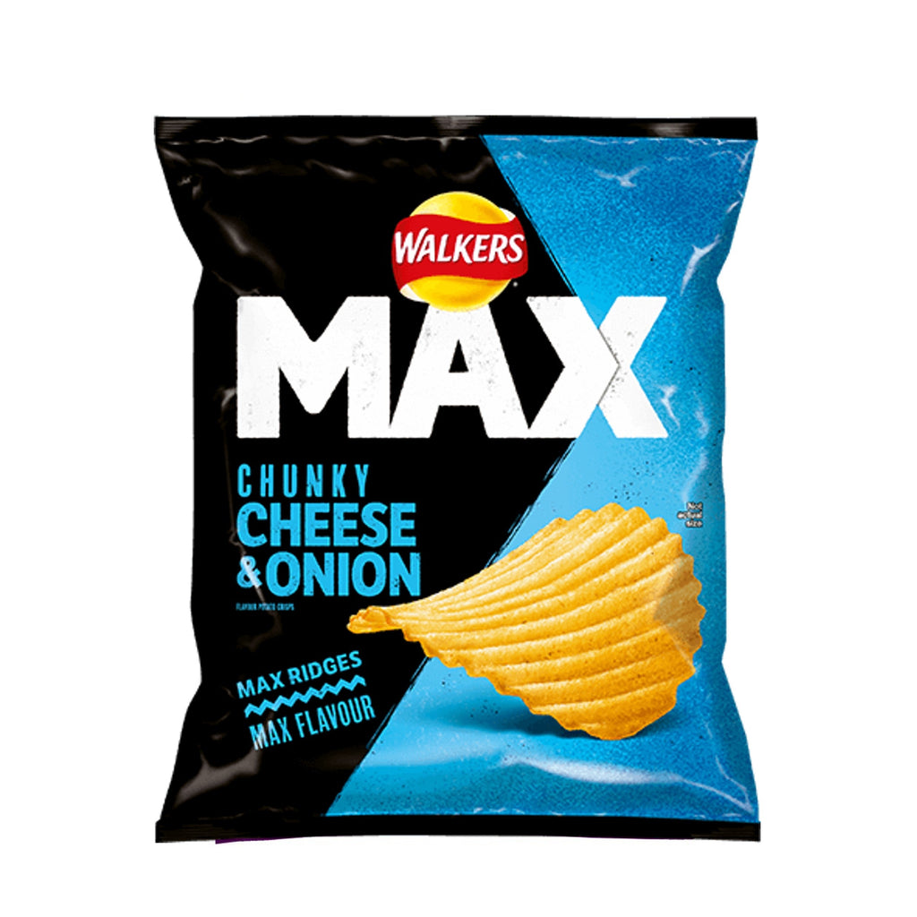 Lays-Walkers MAX Chunky cheese and onion Potato chips 70g UNITED KINGDOM (Case of 12)