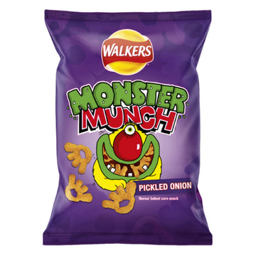 Lays-Walkers Monster Munch pickled onion 72g potato chips UNITED KINGDOM (Case of 12)