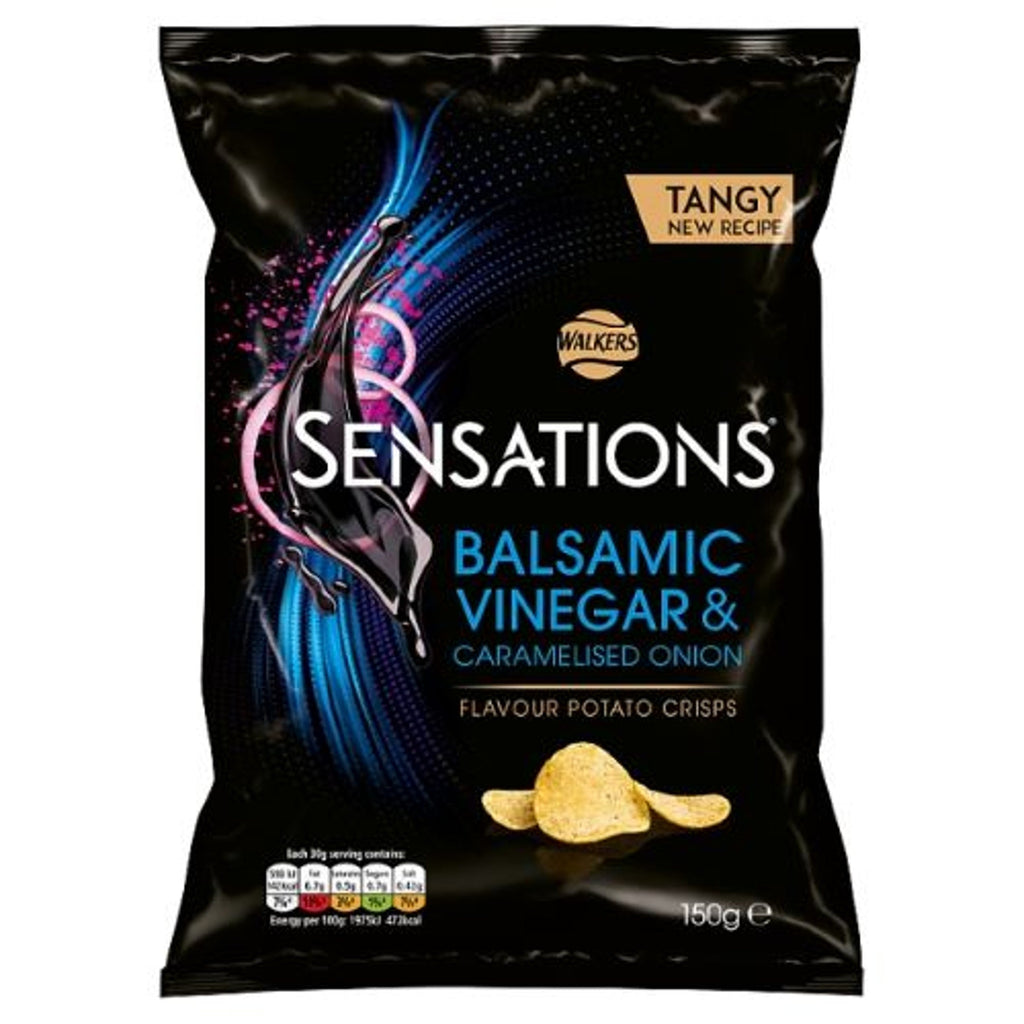 Lays-Walkers sensations balsamic vinegar and caramelised onion 150g UNITED KINGDOM (Case of 12)