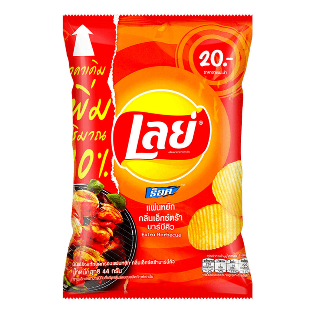Lays Extra Barbecue potato chips 44g THAILAND (Case of 12)