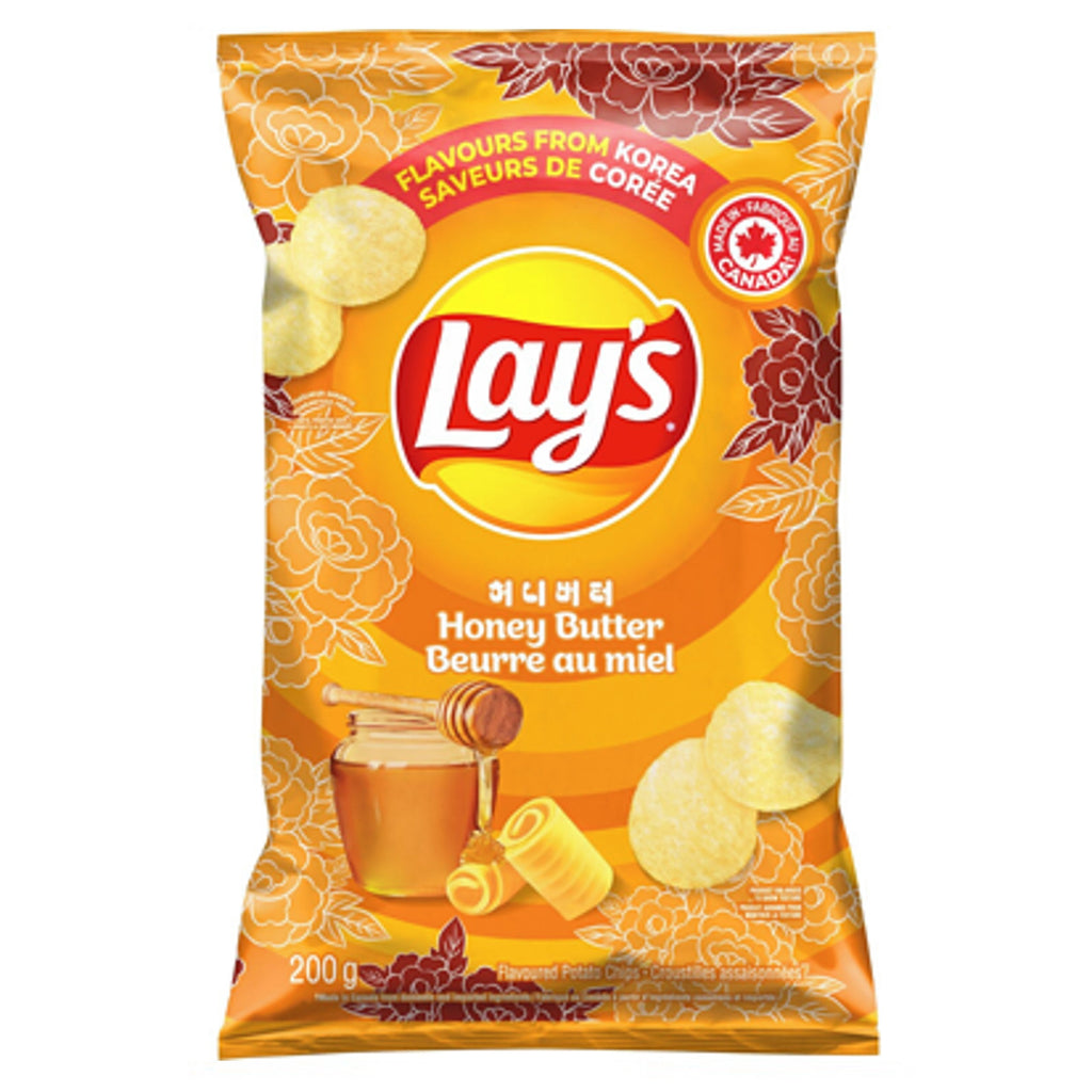 Lays Honey Butter potato chips 200g CANADA (Case of 12)